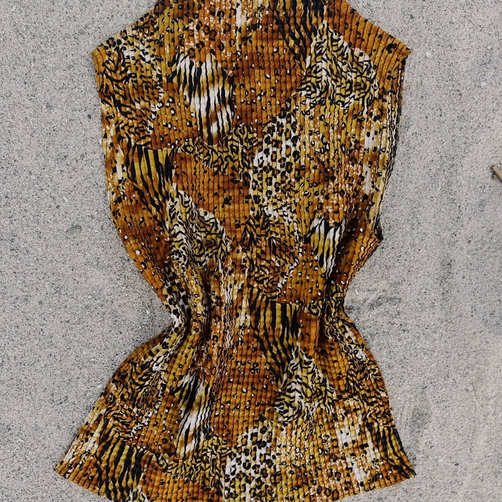 Animal Print Sleeveless Top